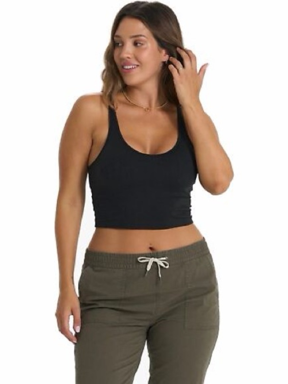 Vuori Halo Performance Crop Tank Black L